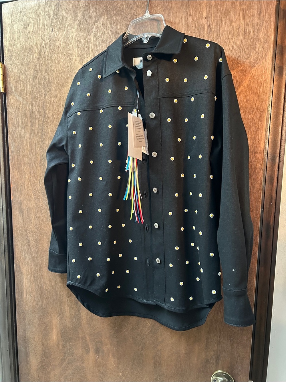 New Msgm embellished jeans shirt